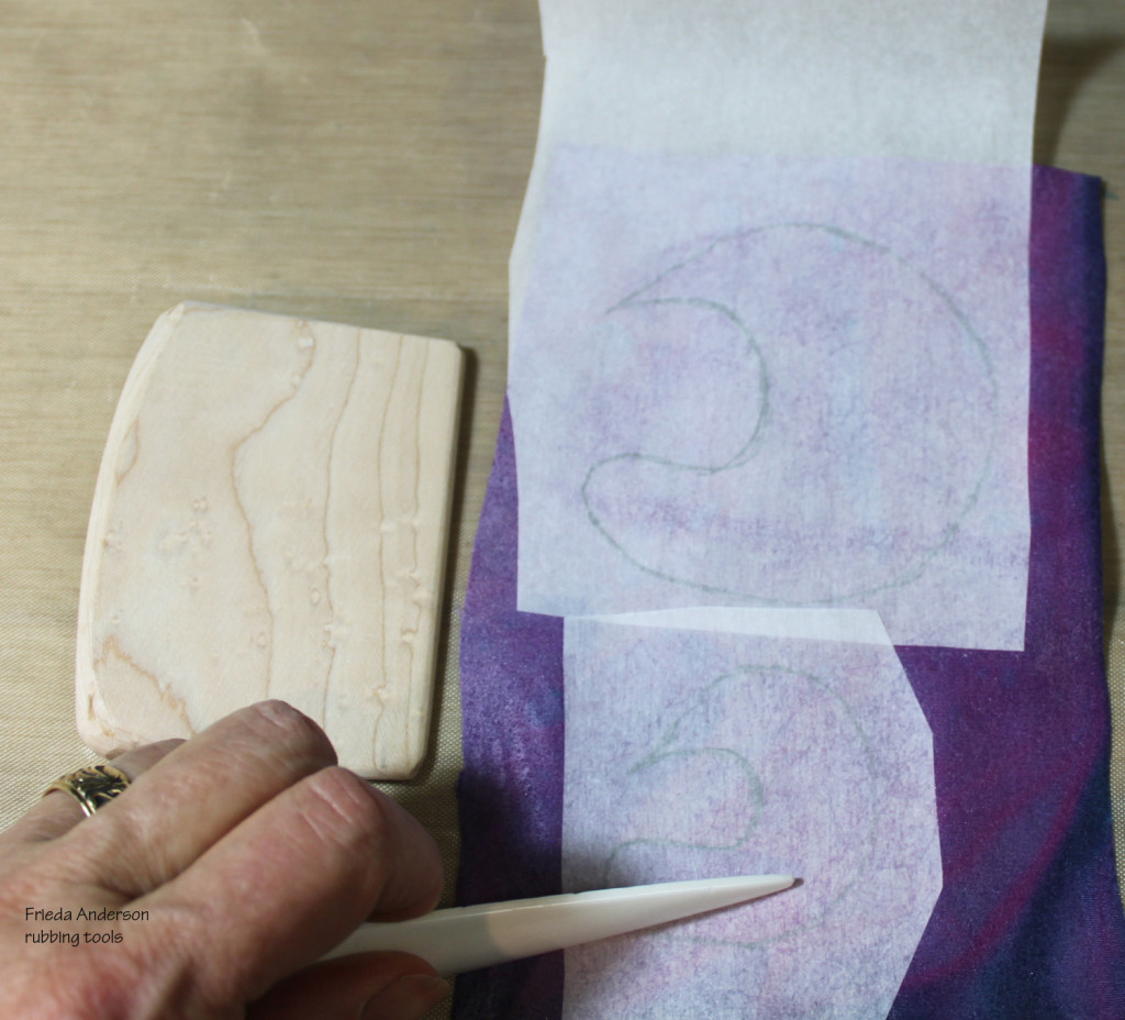 Transferring to the back of fused fabric